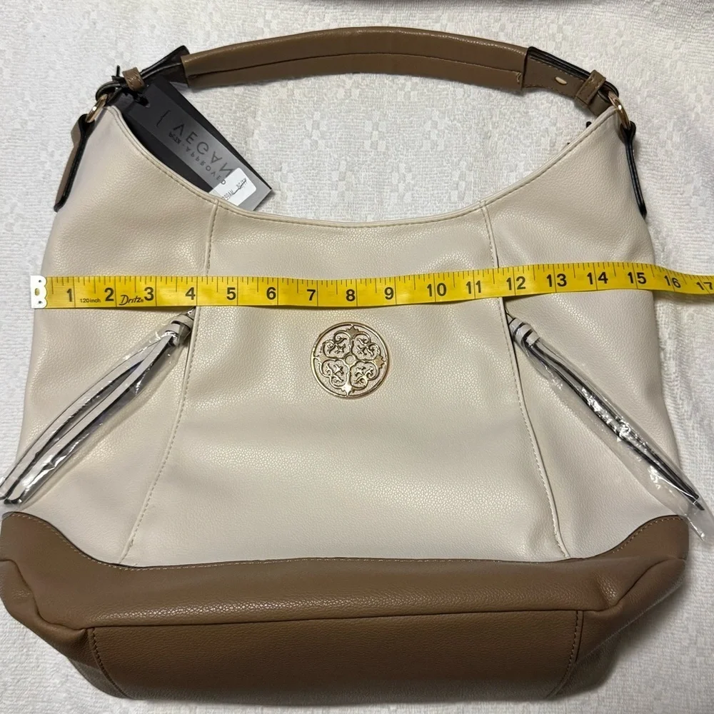 Deluxity Cream and Tan Hobo Bag
